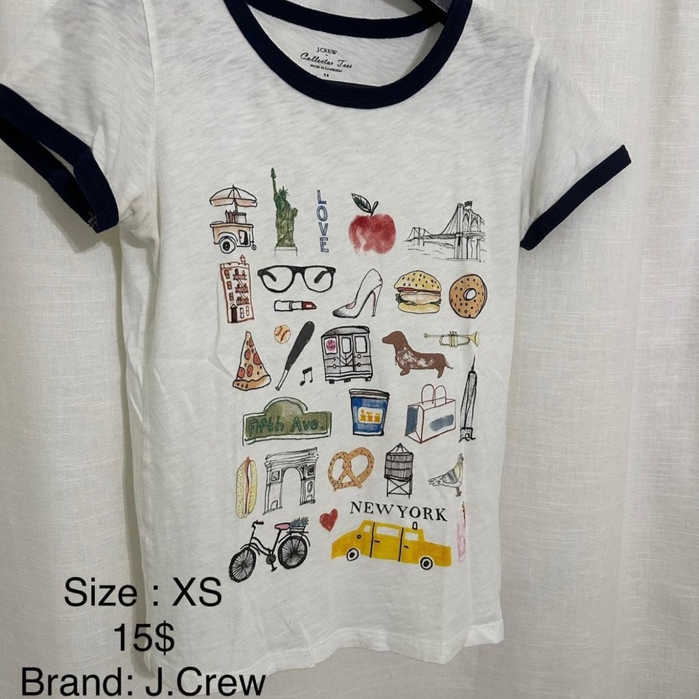 J. Crew Kids Graphic Tee - White and Navy